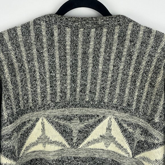 Porto Bello Sweater Cardigan Size M Gray Long Sleeve Cable Knit V Neck Acrylic - Picture 7 of 9